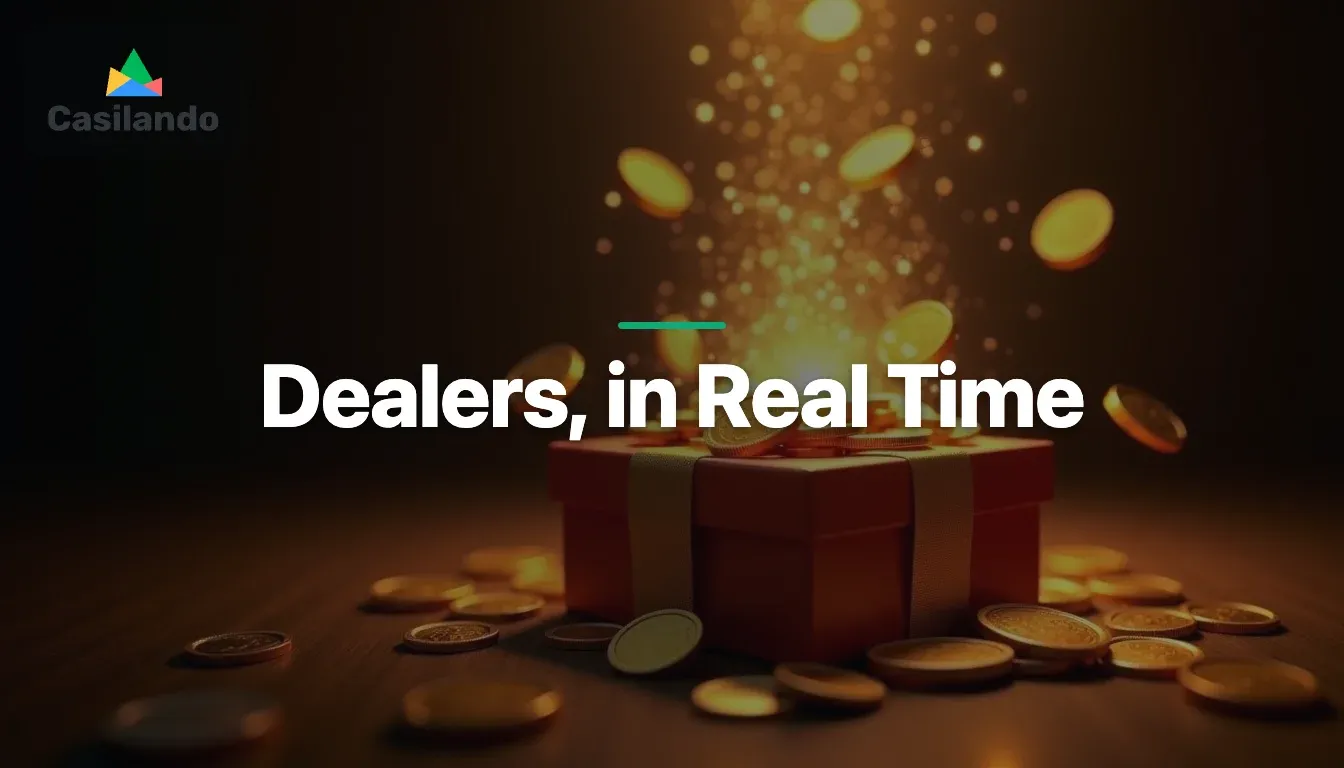 Live dealer at Casilando spinning roulette wheel in real-time studio environment
