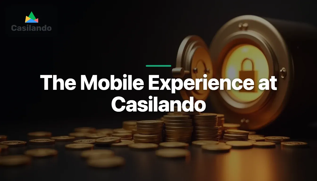 Casilando mobile casino interface on smartphone showing game lobby and cashier